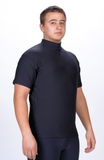 Top Short Sleeve Mock Turtleneck