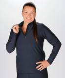 Long Sleeve Mock Zipper Top