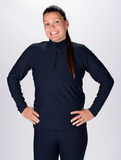 Long Sleeve Mock Zipper Top